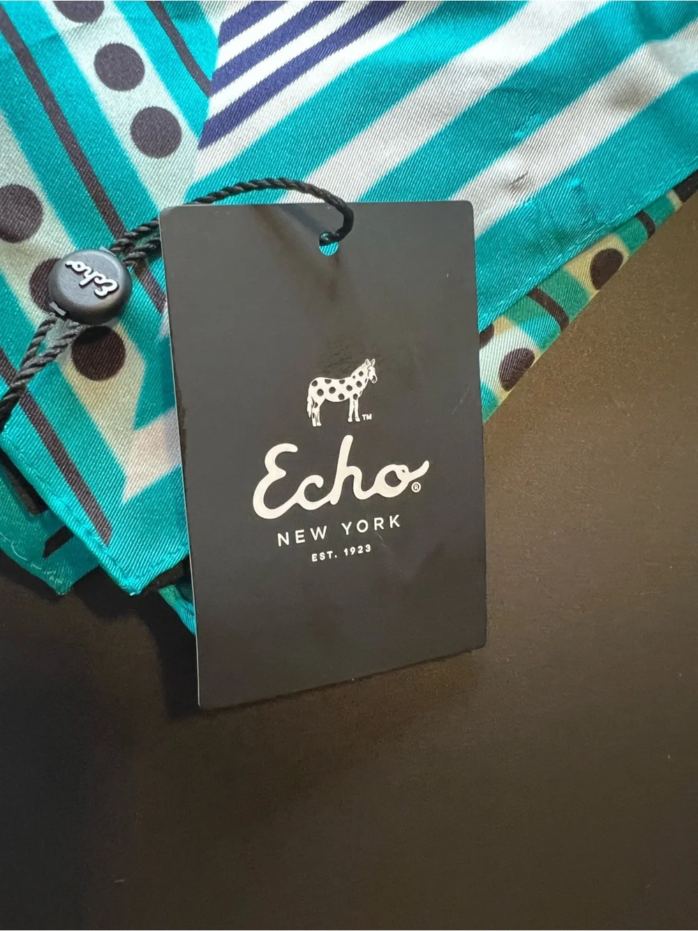 Echo Stripe Vortex Square Silk Scarf, Hawaiian Ocean, 35”x35”, MSRP $99
